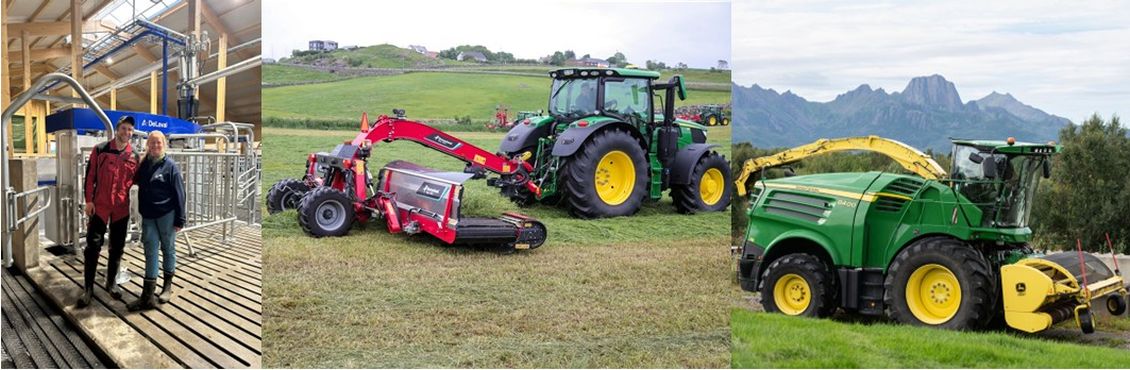 Fjøsbesøk hos Lars Wøien Alhaug og Mette Hanssveen og grasdemo