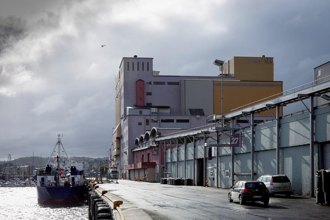 Kaianlegg og industribygg.