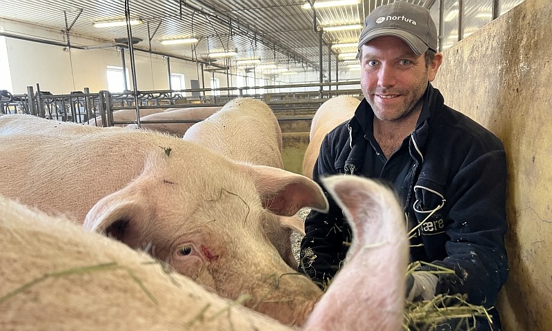 Røkteren har med høy til purkene