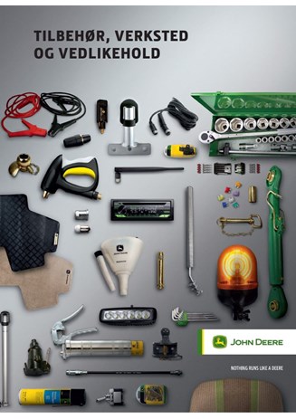 John Deere- tilbehør, verksted og vedlikehold
