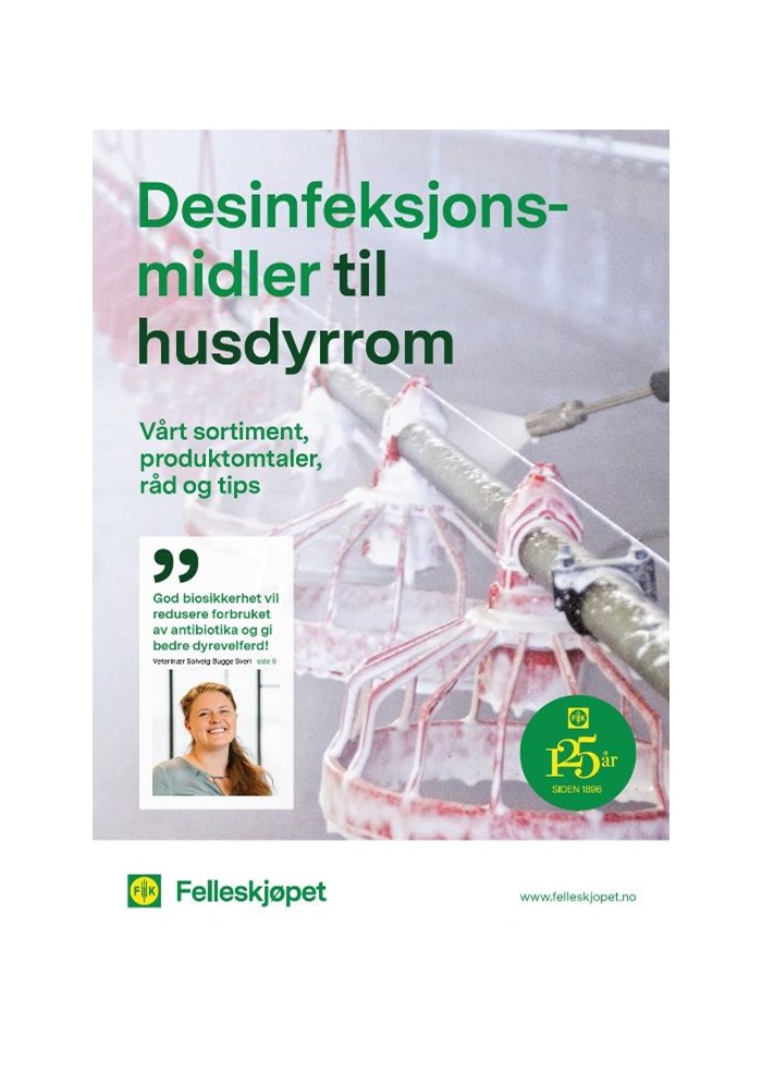 Desinfeksjonsmidler til husdyrrom
