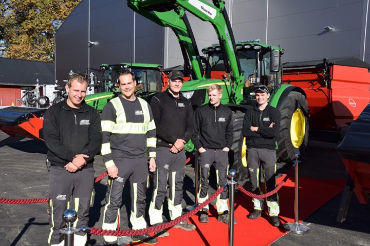 Christian Dobloug til venstre, deretter Rune Mattson, Guttorm Øverby, Alfred Vikør og Einar Høystad