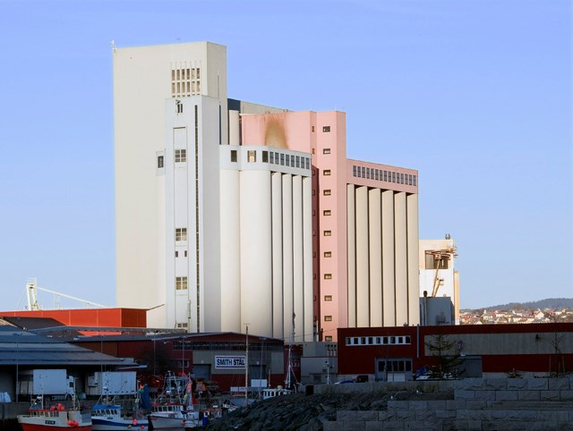 Felleskjøpet kornmottak Trondheim kornsilo. Foto